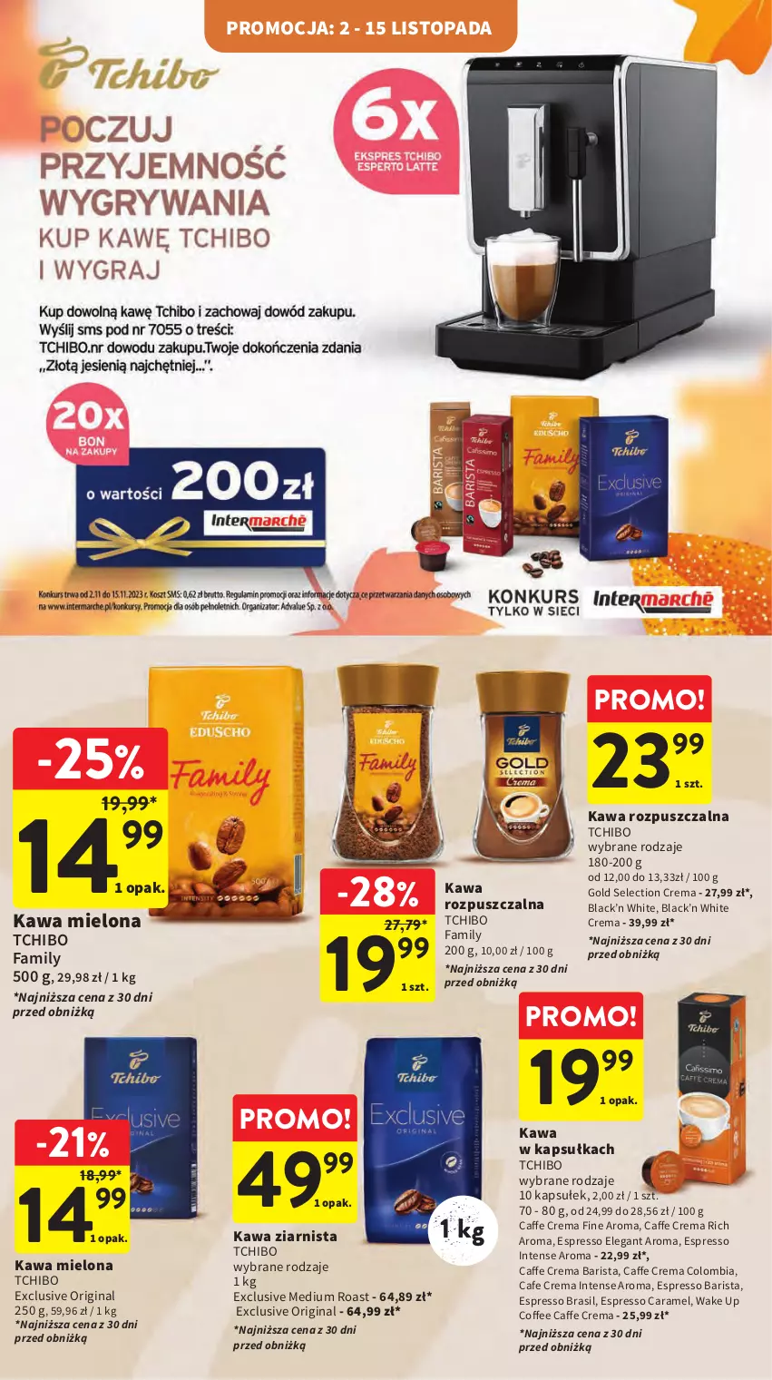 Gazetka promocyjna Intermarche - Gazetka Intermarche - ważna 02.11 do 08.11.2023 - strona 29 - produkty: Fa, Gin, Kawa, Kawa mielona, Kawa rozpuszczalna, Kawa ziarnista, Lack, Tchibo, Tchibo Family, Top