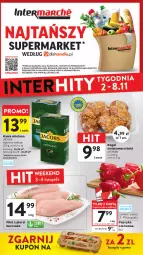 Gazetka promocyjna Intermarche - Gazetka Intermarche - Gazetka - ważna od 08.11 do 08.11.2023 - strona 1 - produkty: Kurczak, Top, Filet z piersi kurczaka, Papryka czerwona, Papryka, Kawa mielona, Kawa, Rogal, Jacobs, Fa