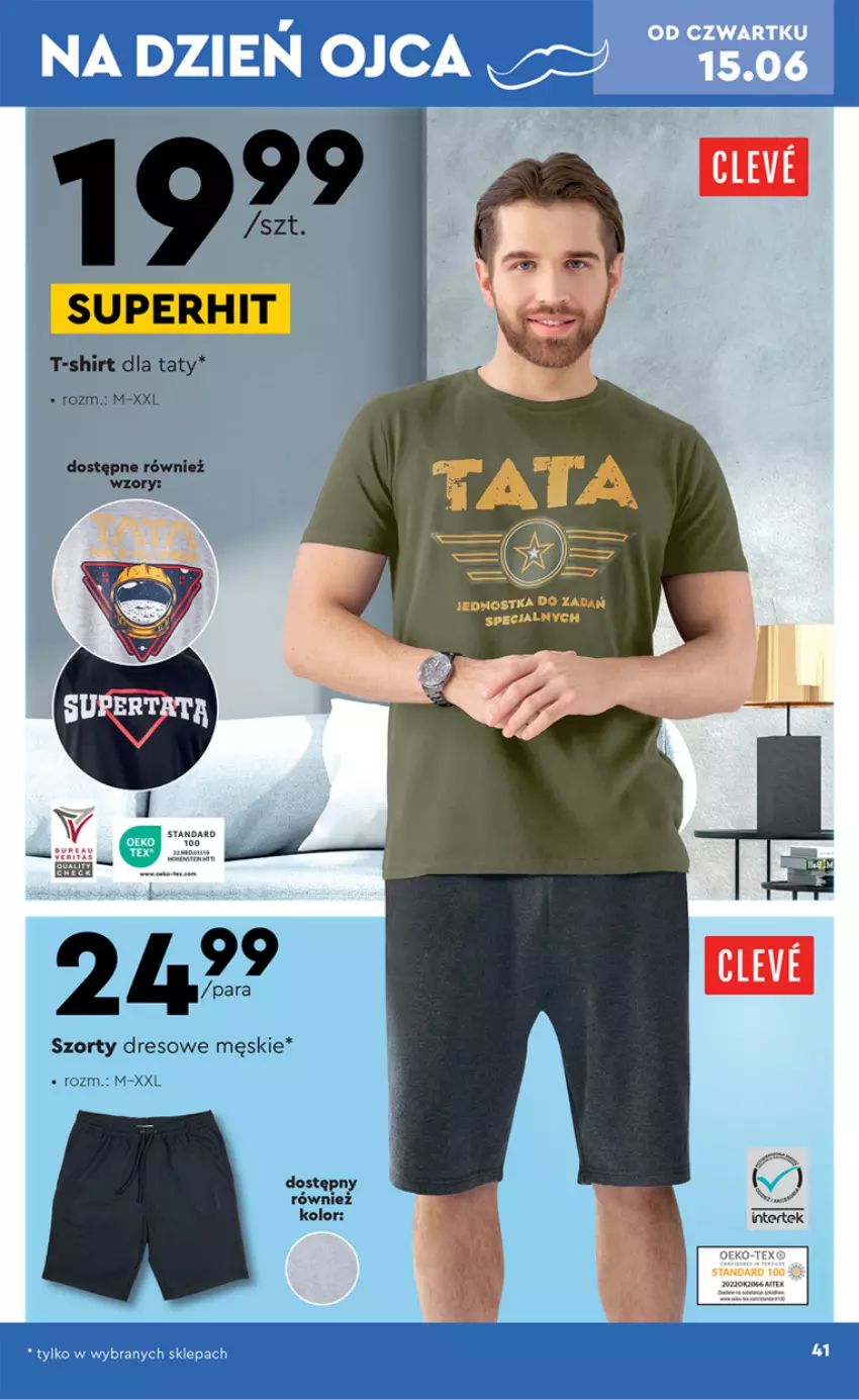 Gazetka promocyjna Biedronka - ważna 12.06 do 25.06.2023 - strona 41 - produkty: Dres, K2, Szorty, T-shirt