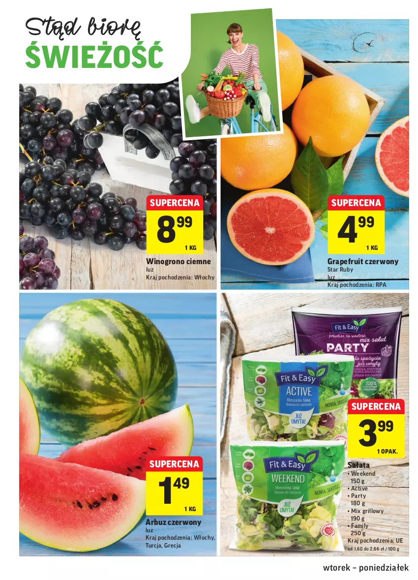 Gazetka promocyjna Intermarche - ważna 03.08 do 09.08.2021 - strona 6 - produkty: Arbuz, Fa, Gra, Grill, Sałat, Wino