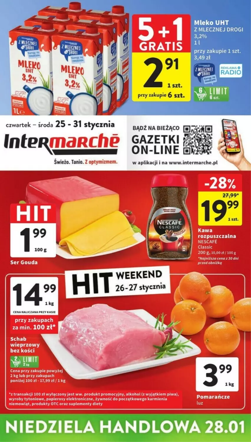 Gazetka promocyjna Intermarche - ważna 25.01 do 31.01.2024 - strona 1 - produkty: Mleko