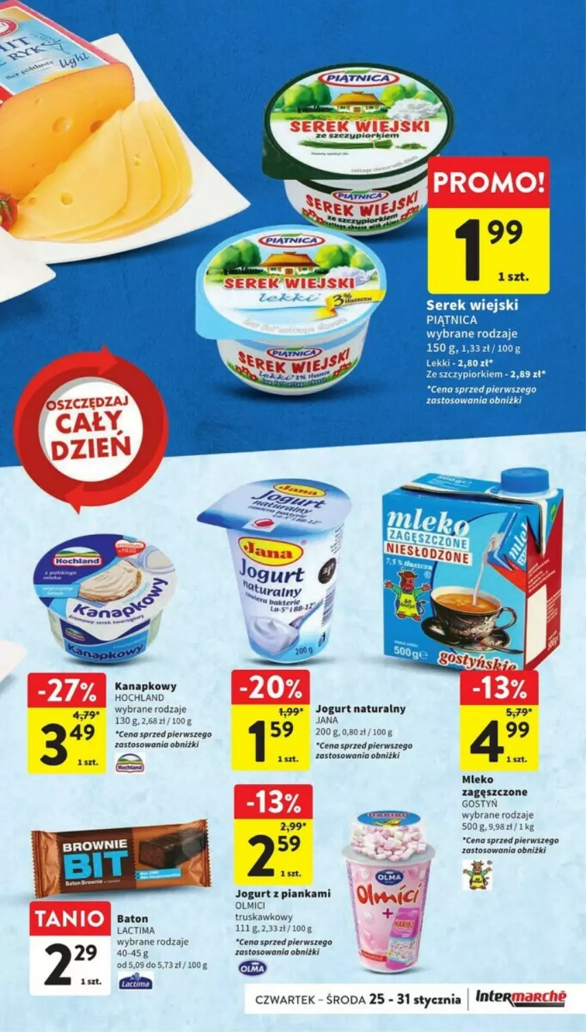 Gazetka promocyjna Intermarche - ważna 25.01 do 31.01.2024 - strona 16 - produkty: Brownie, Jogurt, Jogurt naturalny, Mleko, Mleko zagęszczone