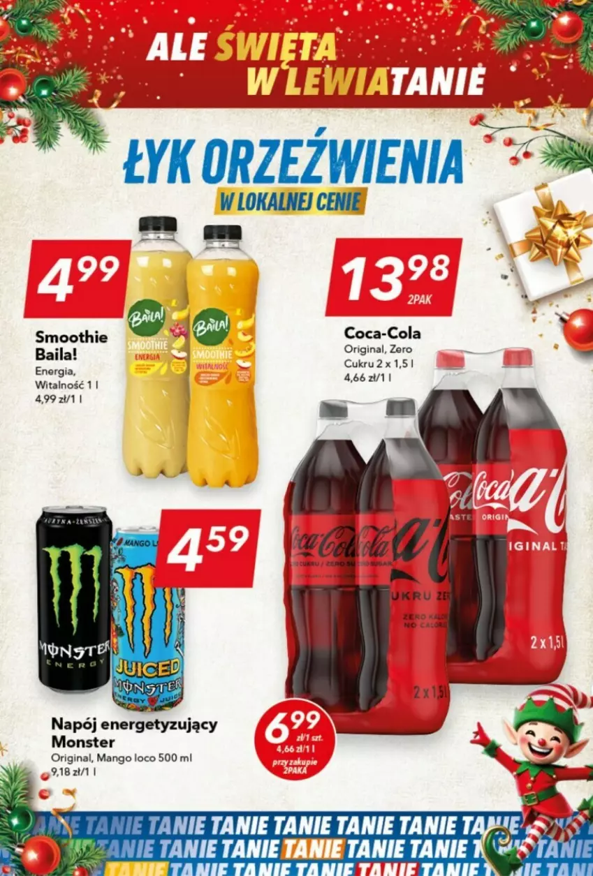 Gazetka promocyjna Lewiatan - ważna 05.12 do 11.12.2024 - strona 4 - produkty: Coca-Cola, Gin, Mango, Napój, Smoothie