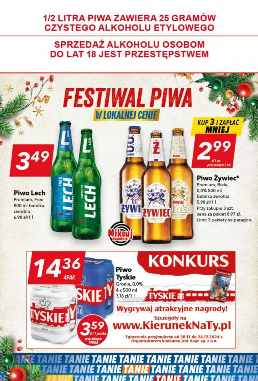 Gazetka promocyjna Lewiatan - ważna 05.12 do 11.12.2024 - strona 6 - produkty: Lech Premium, Piwo, Tyskie