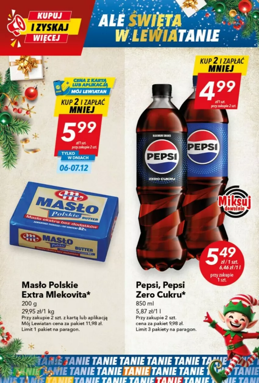 Gazetka promocyjna Lewiatan - ważna 05.12 do 11.12.2024 - strona 7 - produkty: Masło, Mleko, Mlekovita, Pepsi