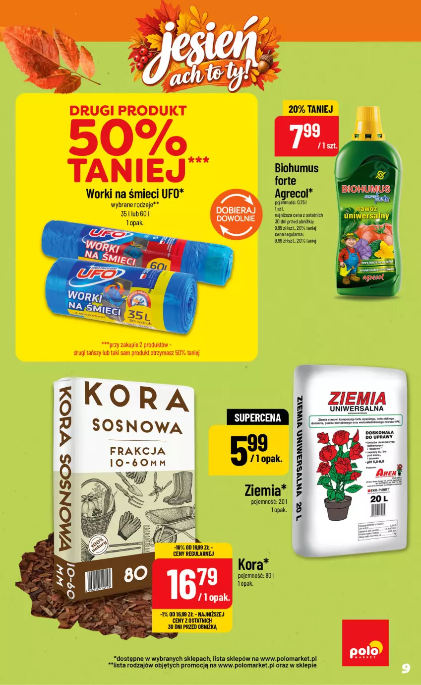 Gazetka promocyjna PoloMarket - Oferta Inspirujący TYDZIEŃ - ważna 07.10 do 13.10.2026 - strona 9 - produkty: Biohumus, Mus, Worki na śmiec, Worki na śmieci