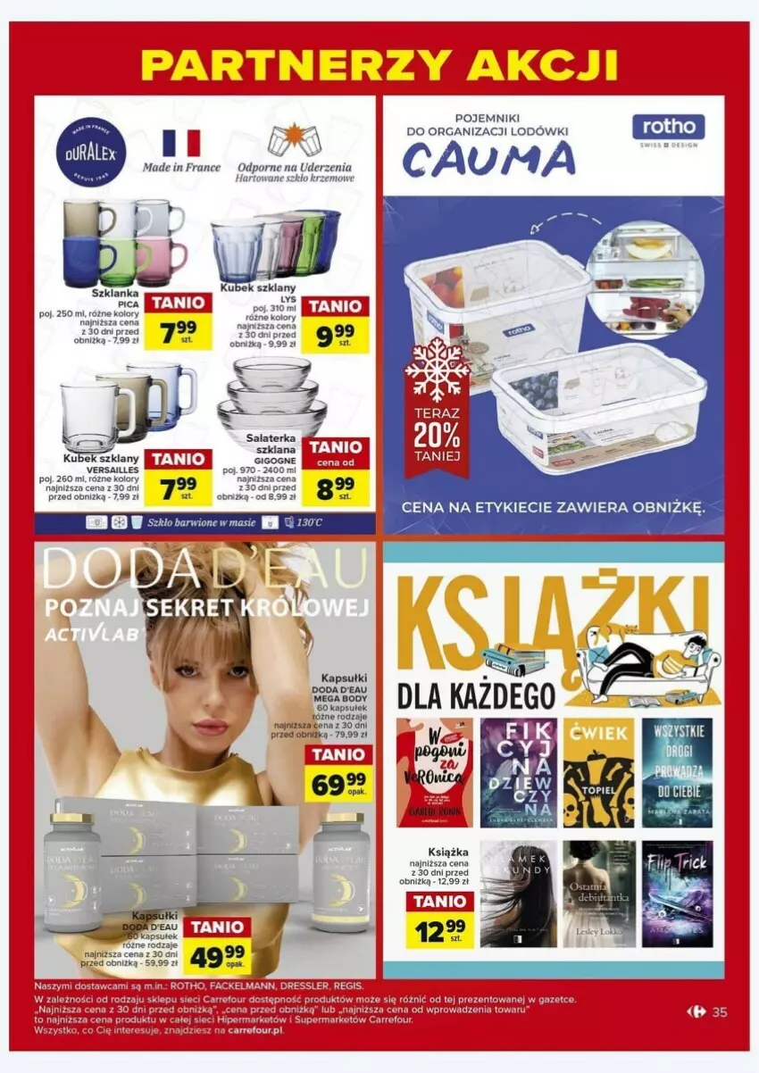 Gazetka promocyjna Carrefour - ważna 06.02 do 17.02.2024 - strona 29 - produkty: Body, Książka, LANA, LG, Pojemnik, Por, Salaterka, Szklanka