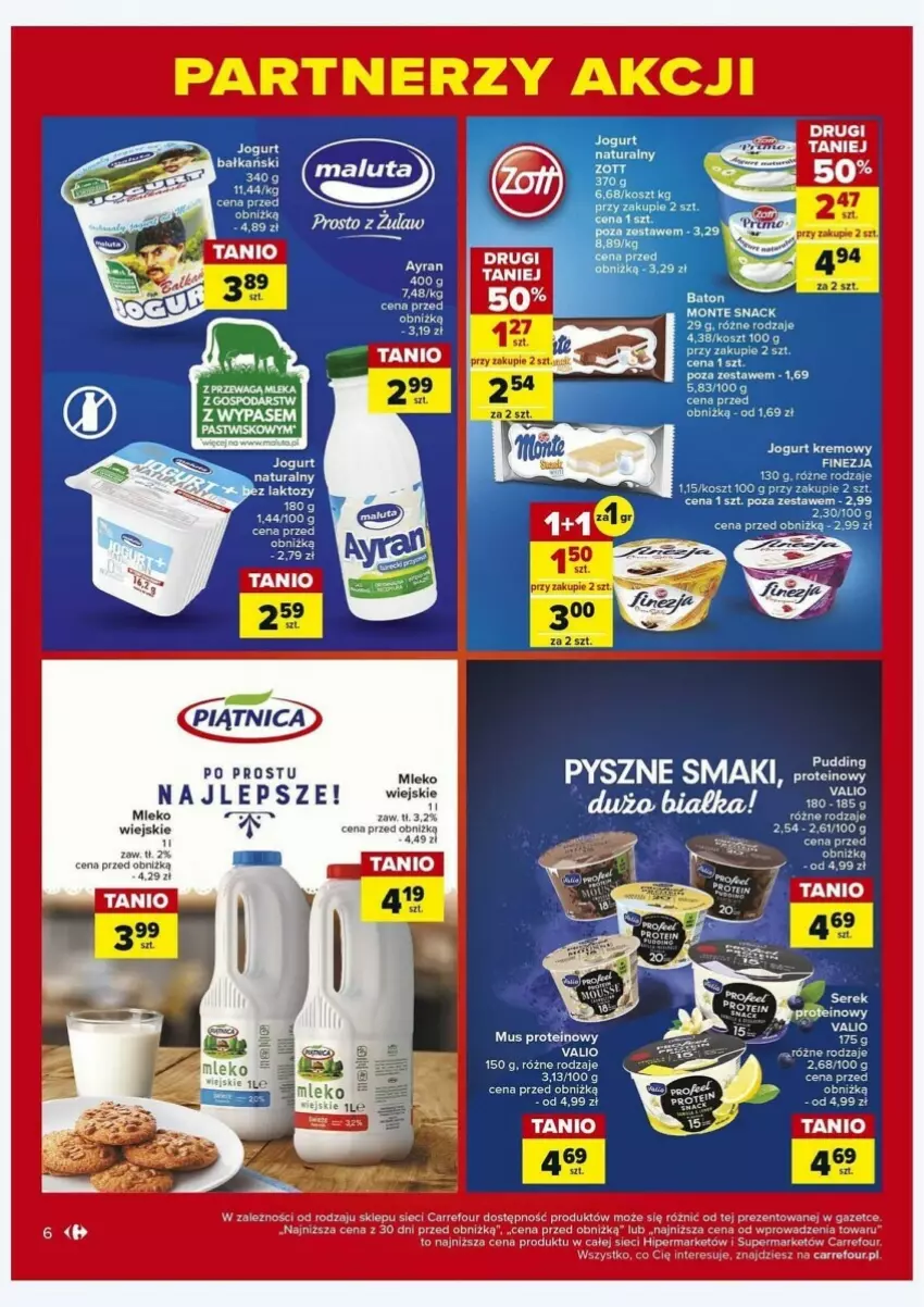 Gazetka promocyjna Carrefour - ważna 06.02 do 17.02.2024 - strona 42 - produkty: Jogurt, Kosz, Mleko, Monte, Mus