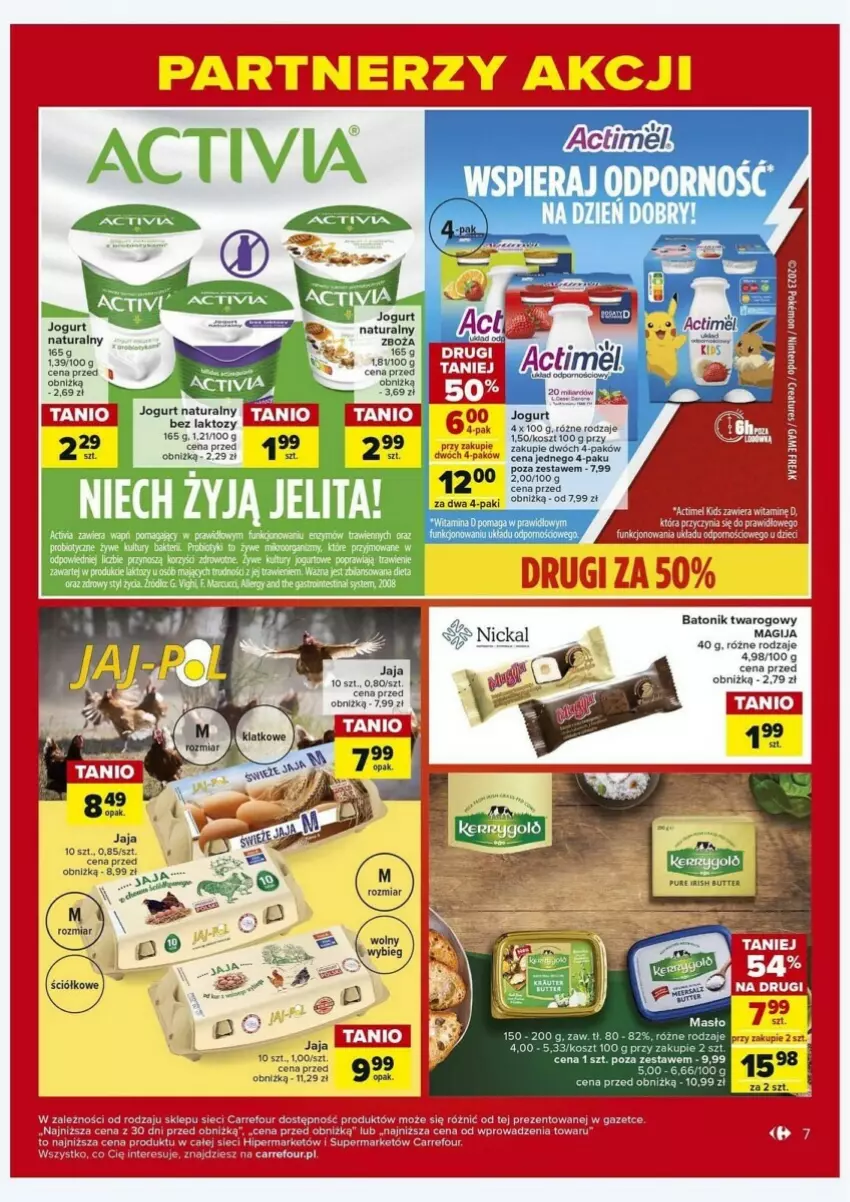 Gazetka promocyjna Carrefour - ważna 06.02 do 17.02.2024 - strona 43 - produkty: Baton, Batonik twarogowy, Fa, Jaja, Jogurt, Jogurt naturalny, Kosz, Magija, Masło, Salami, Tonik