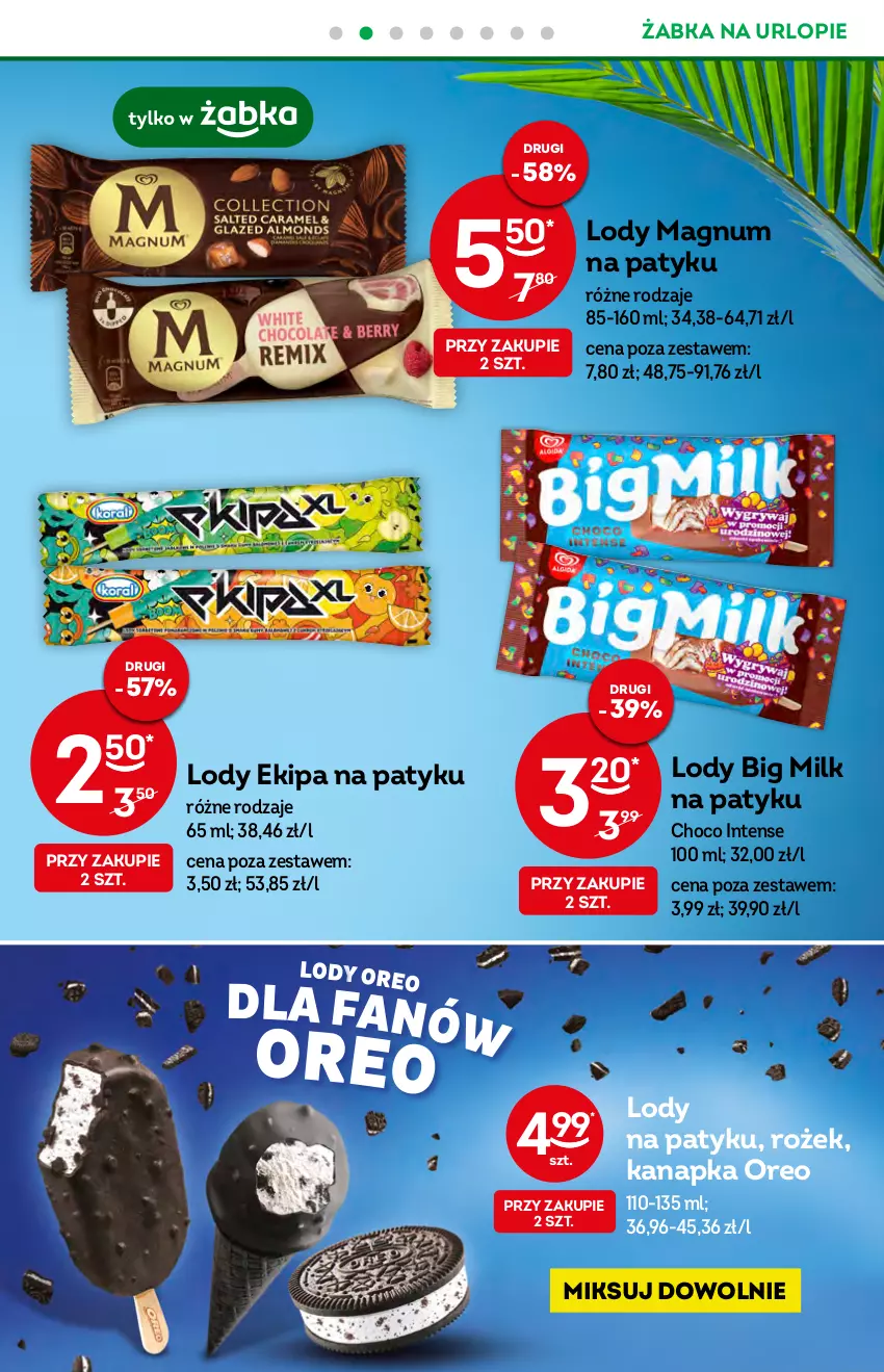 Gazetka promocyjna Żabka - ważna 17.08 do 23.08.2022 - strona 17 - produkty: Big Milk, Lody, Oreo