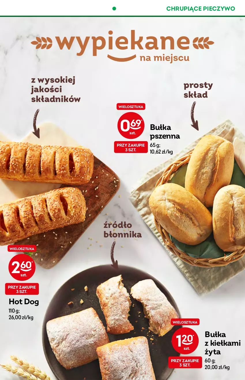 Gazetka promocyjna Żabka - ważna 17.08 do 23.08.2022 - strona 33 - produkty: Bułka, Hot dog, Piec, Pieczywo, Sok