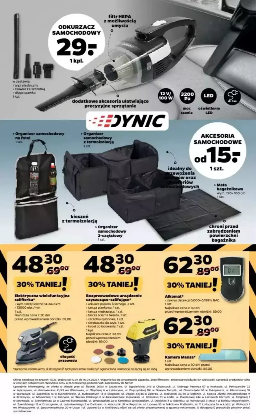 Gazetka promocyjna Netto - ważna 10.04 do 16.04.2025 - strona 25 - produkty: Alkomat, EPEE, Fa, Gra, Kamera, Kujawski, Odkurzacz, Organizer, Ser, Sprzątanie, Szlifierka