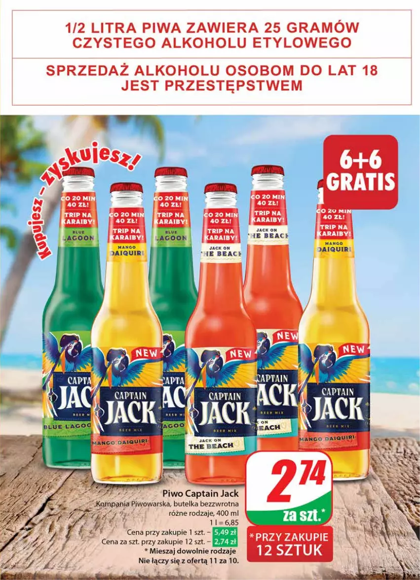 Gazetka promocyjna Dino - Gazetka 18 / 2024 - ważna 02.05 do 07.05.2024 - strona 45 - produkty: Captain Jack, Mango, Piwo