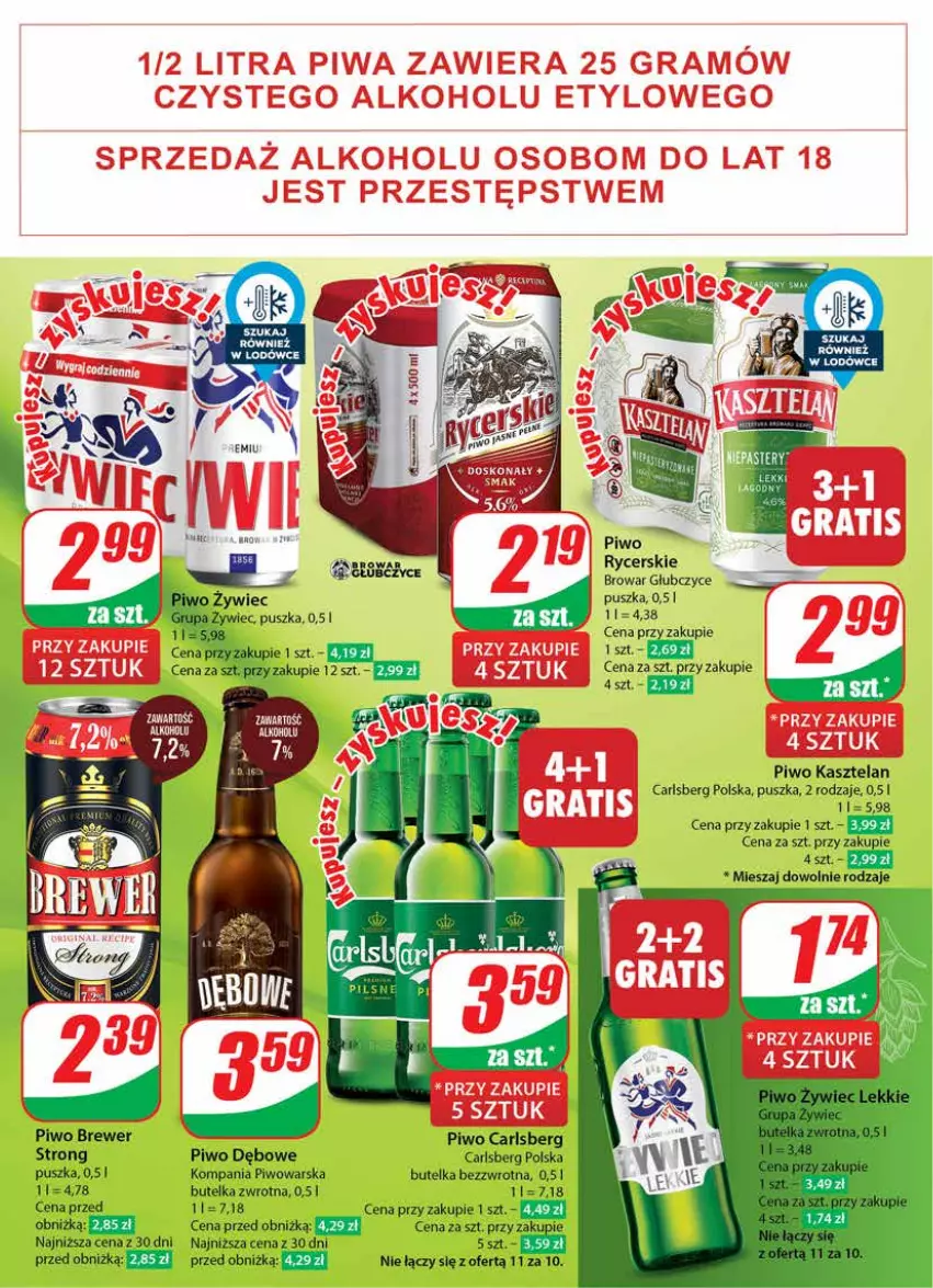 Gazetka promocyjna Dino - Gazetka 18 / 2024 - ważna 02.05 do 07.05.2024 - strona 46 - produkty: Carlsberg, Kasztelan, Piwo