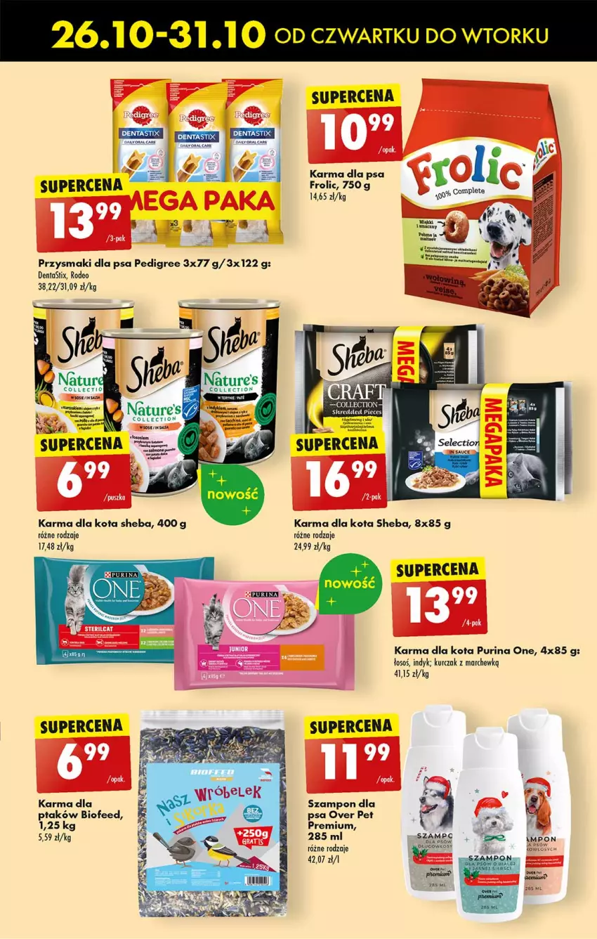 Gazetka promocyjna Biedronka - Od czwartku - ważna 26.10 do 01.11.2023 - strona 47 - produkty: Kurczak, Ocet, Pedigree, Piec, Przysmaki, Pur, Purina, Sheba, Szampon