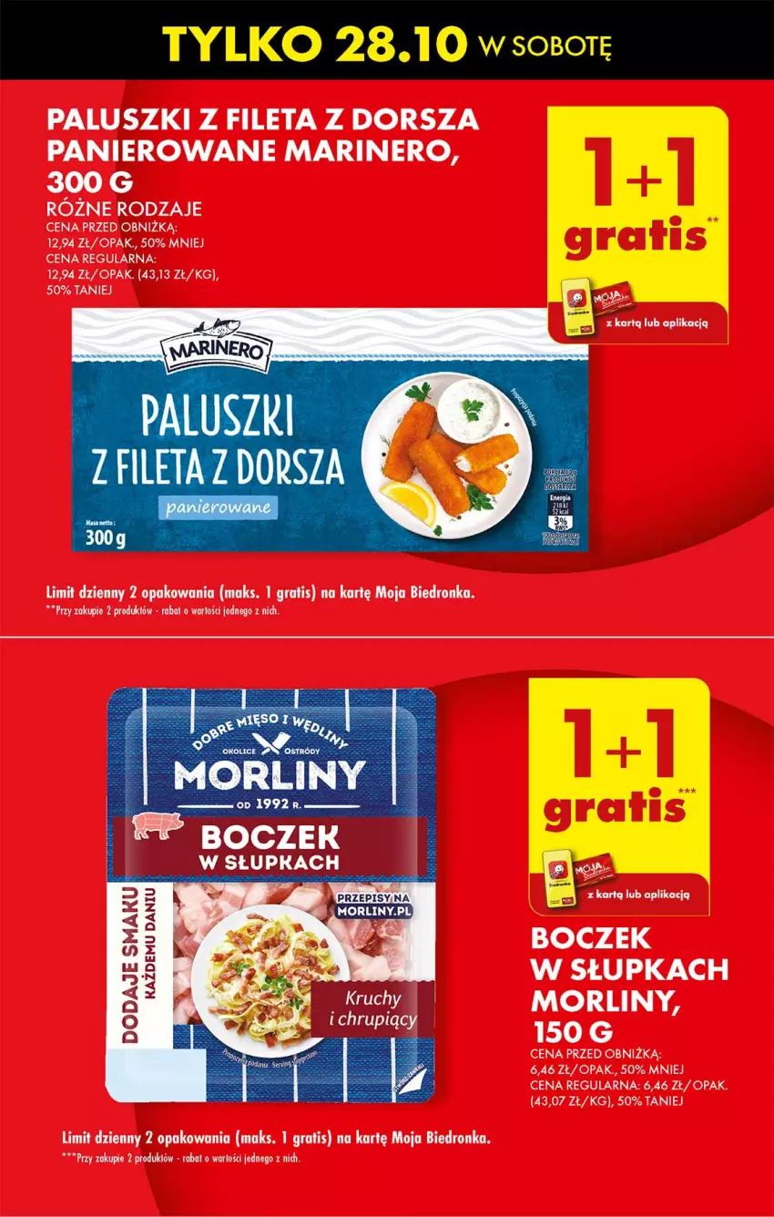 Gazetka promocyjna Biedronka - Od czwartku - ważna 26.10 do 01.11.2023 - strona 7 - produkty: Boczek, Dorsz, Gra, Morliny