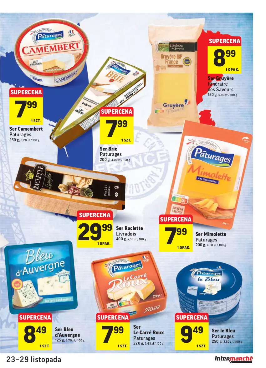 Gazetka promocyjna Intermarche - Gazetka promocyjna - ważna 23.11 do 29.11.2021 - strona 3 - produkty: Brie, Camembert, Mimolette, Ser, Top