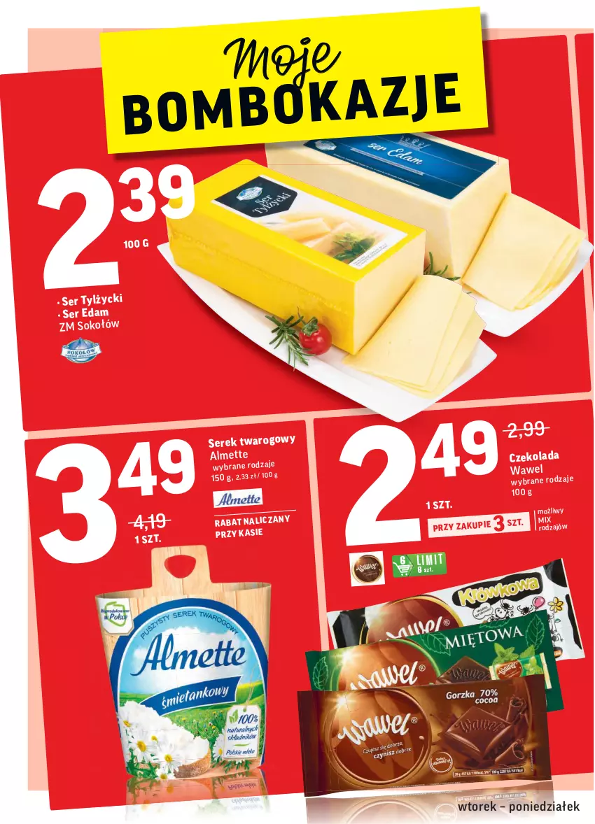 Gazetka promocyjna Intermarche - Gazetka promocyjna - ważna 23.11 do 29.11.2021 - strona 8 - produkty: Czekolada, Edam, Ser, Serek, Sok, Wawel