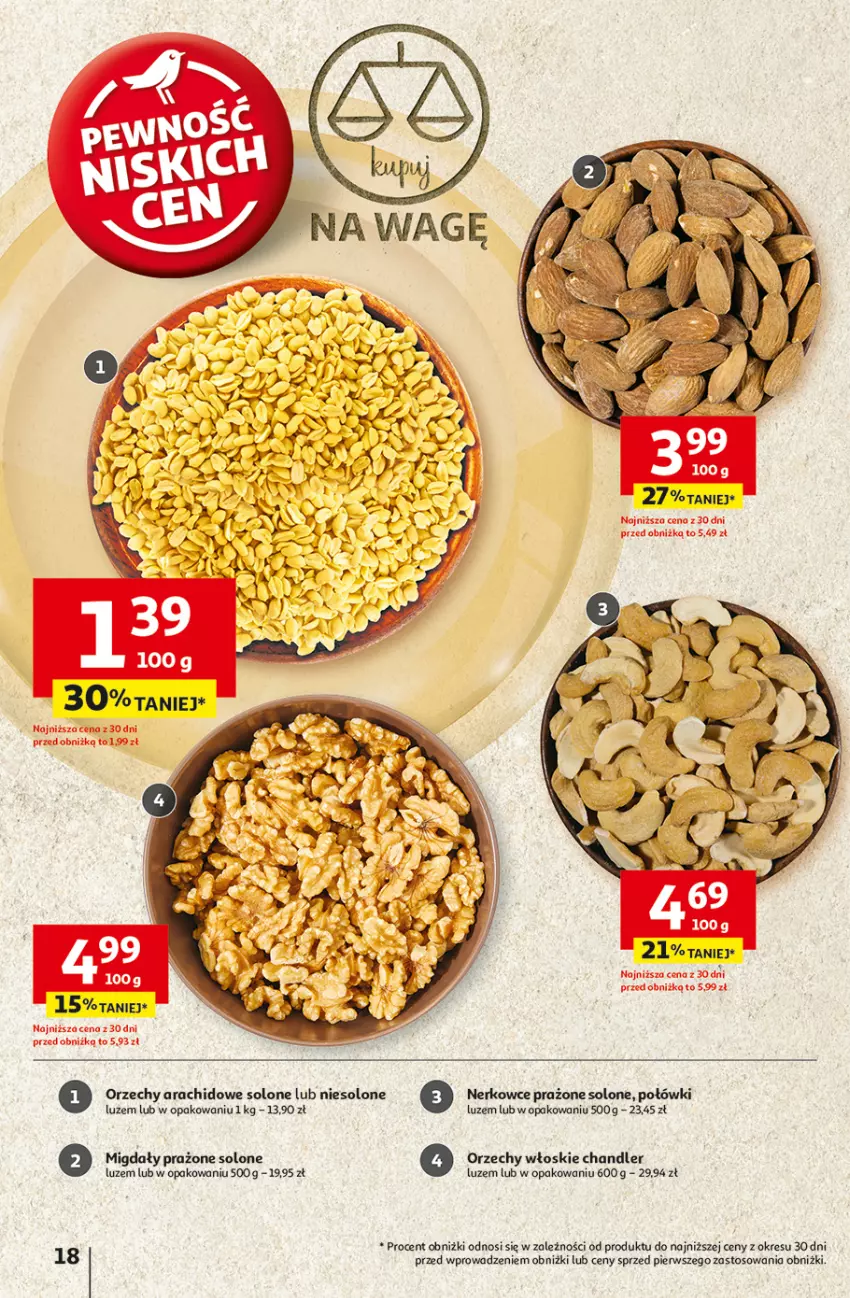 Gazetka promocyjna Auchan - z MAŁĄ CENKĄ dźwigniesz więcej! Hipermarket - ważna 13.02 do 19.02.2025 - strona 20 - produkty: Migdały, Orzechy włoskie