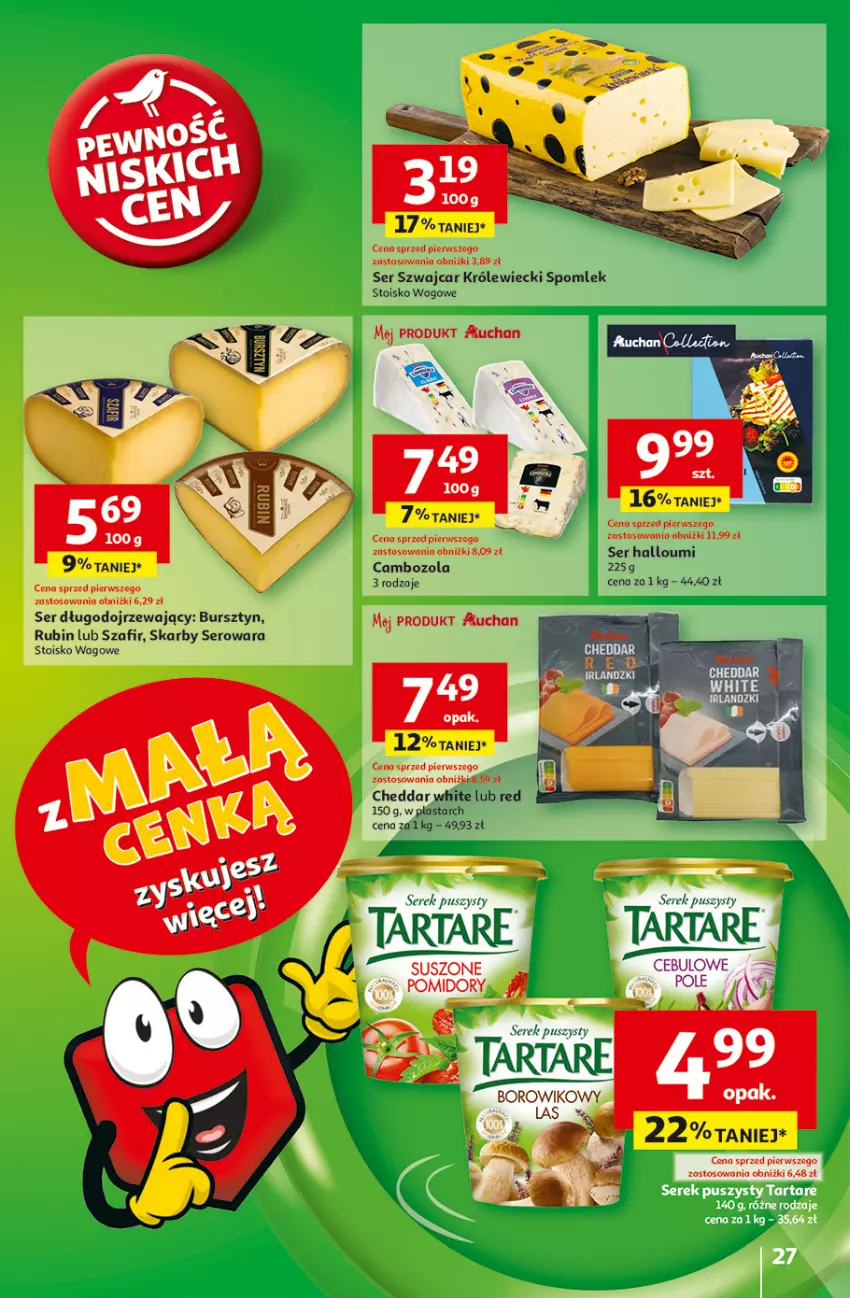 Gazetka promocyjna Auchan - z MAŁĄ CENKĄ dźwigniesz więcej! Hipermarket - ważna 13.02 do 19.02.2025 - strona 29 - produkty: Bursztyn, Cheddar, Pomidory, Rubin, Ser, Ser długodojrzewający