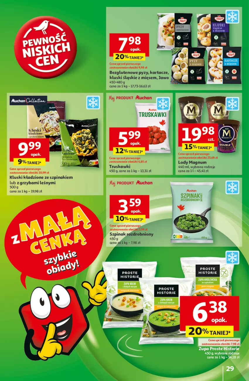 Gazetka promocyjna Auchan - z MAŁĄ CENKĄ dźwigniesz więcej! Hipermarket - ważna 13.02 do 19.02.2025 - strona 31 - produkty: Fa, Lody, Szpinak, Truskawki