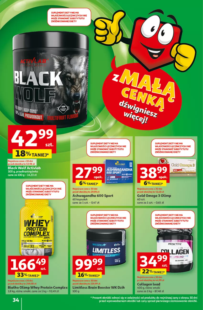 Gazetka promocyjna Auchan - z MAŁĄ CENKĄ dźwigniesz więcej! Hipermarket - ważna 13.02 do 19.02.2025 - strona 36 - produkty: Booster, Por, Sport, Suplement diety, Waga, Znicz