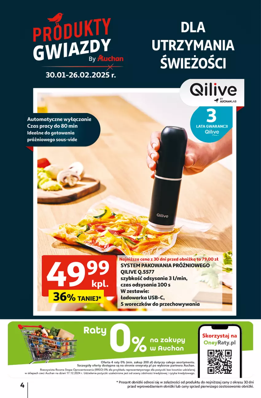 Gazetka promocyjna Auchan - z MAŁĄ CENKĄ dźwigniesz więcej! Hipermarket - ważna 13.02 do 19.02.2025 - strona 4 - produkty: Kosz, Top, Warka