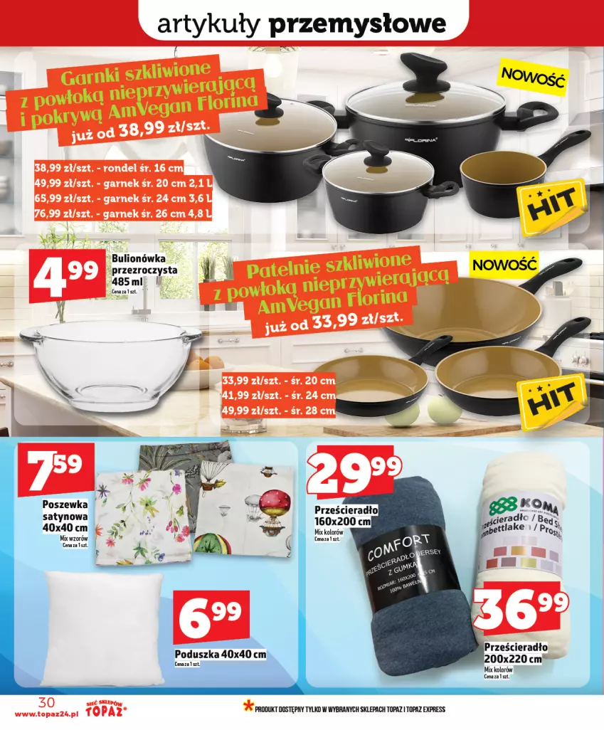 Gazetka promocyjna Topaz - Gazetka - ważna 30.04 do 06.05.2026 - strona 30 - produkty: Bulion, Lion, Poduszka, Poszewka, Top