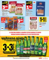 Gazetka promocyjna Topaz - Gazetka - Gazetka - ważna od 06.05 do 06.05.2026 - strona 7 - produkty: Piwa, Top, Sok, Ryż, Por, Gin, Gra, Sokołów, Kiełbasa krakowska, Pekpol, Parówki, Heineken, Szynka, Perła, Carlsberg, Kiełbasa, Olewnik