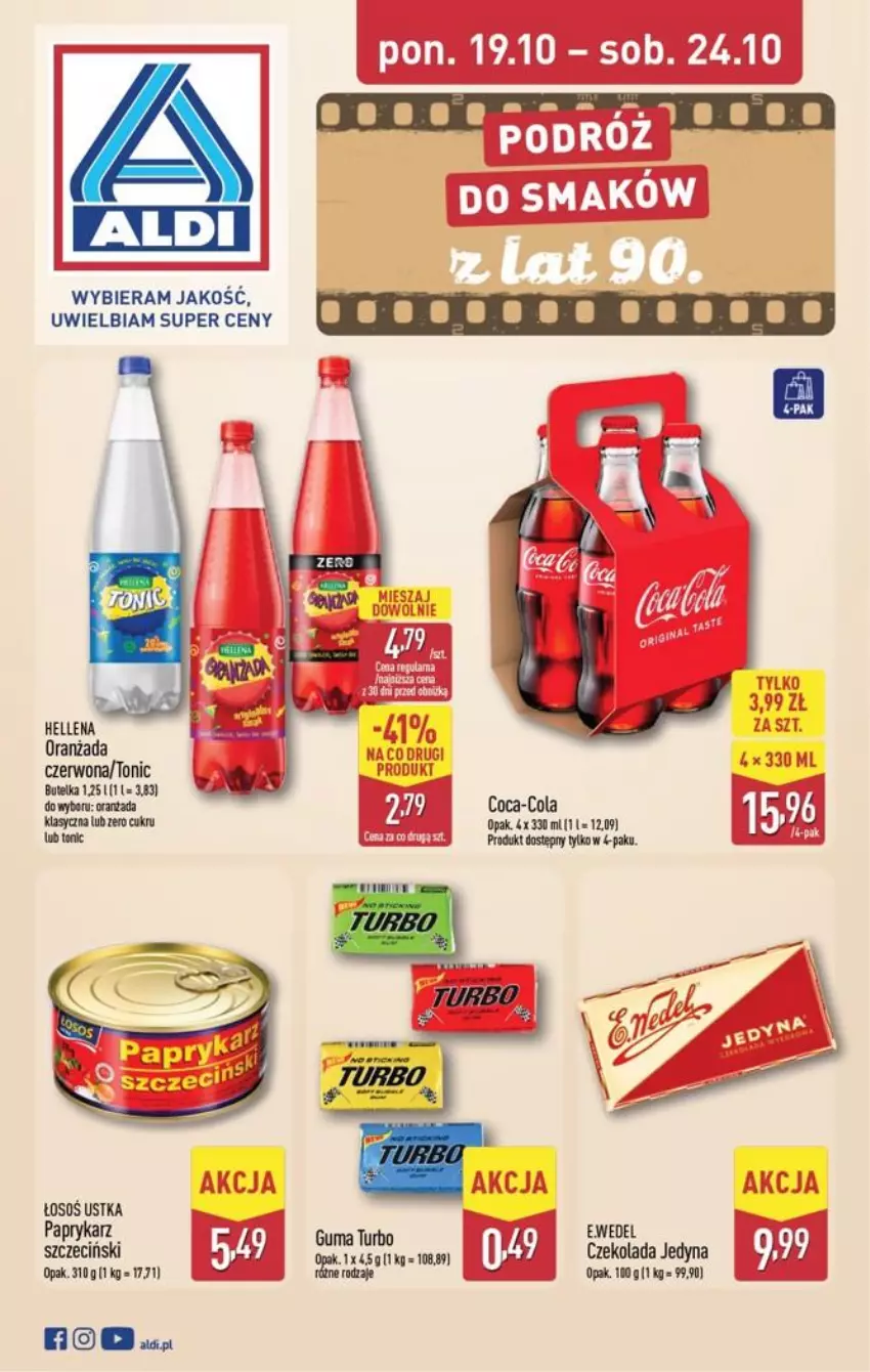 Gazetka promocyjna Aldi - Smakowita podróż - ważna 19.10 do 24.10.2026 - strona 1 - produkty: Coca-Cola, Czekolada
