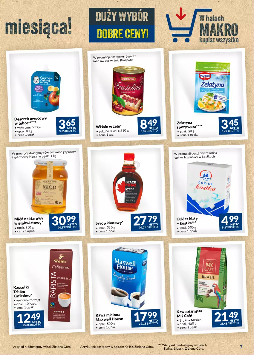 Gazetka promocyjna Makro - Najlepsze oferty - ważna 04.04 do 30.04.2023 - strona 7 - produkty: Cafissimo, Cukier, Cukier trzcinowy, Deser, Gry, Kawa, Kawa mielona, Kawa ziarnista, Miód, Nektar, Owoce, Ser, Serek, Syrop, Tchibo