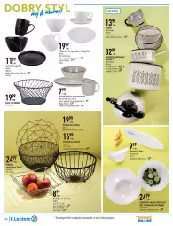 Gazetka promocyjna E Leclerc - Gazetka - ważna od 30.01 do 30.01.2022 - strona 4 - produkty: Ser, Por, Garnek, Czajnik, Kosz, Salaterka, Talerz, Talerz deserowy, Filiżanka, Szyna, Owoce, Kubek, Deser, Talerz głęboki, Rondel, Miska