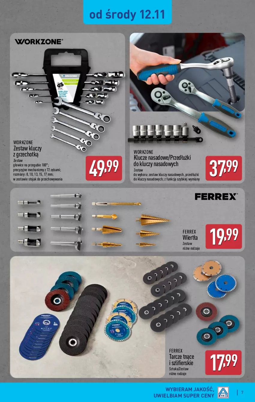 Gazetka promocyjna Aldi - Pełna oferta - ważna 12.11 do 15.11.2025 - strona 7 - produkty: Stojak, Zestaw kluczy, Zestaw kluczy nasadowych