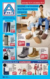 Gazetka promocyjna Aldi - Pełna oferta - Gazetka - ważna od 15.11 do 15.11.2025 - strona 1 - produkty: Grzejnik, Koc, Gin, Kapcie, Buty, Czajnik, Poduszka dekoracyjna, Poduszka, Fa