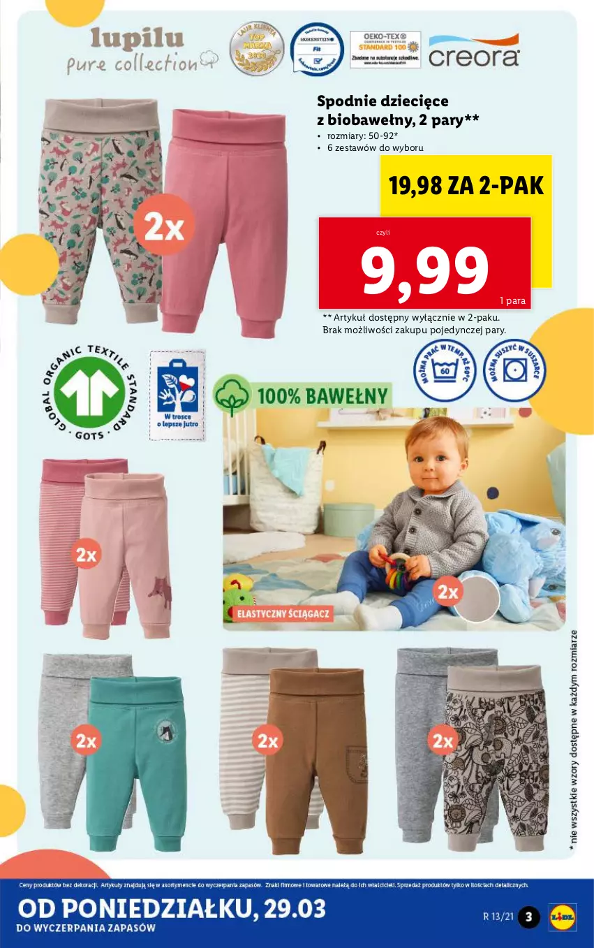 Gazetka promocyjna Lidl - GAZETKA - ważna 29.03 do 03.04.2021 - strona 3 - produkty: Dzieci, Spodnie