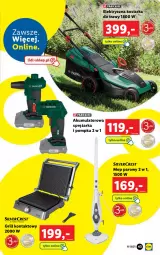 Gazetka promocyjna Lidl - GAZETKA - Gazetka - ważna od 03.04 do 03.04.2021 - strona 43 - produkty: Mop, Grill kontaktowy, Mop parowy, Pompka, Grill, Kosiarka, Akumulator