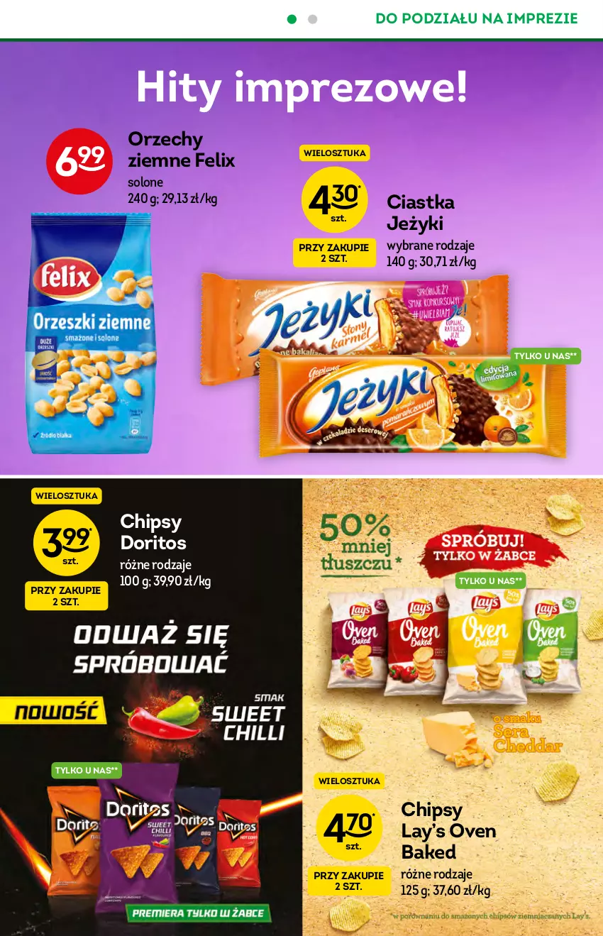 Gazetka promocyjna Żabka - ważna 18.08 do 24.08.2021 - strona 20 - produkty: Chipsy, Ciastka, Felix, Jeżyki, Lay’s, O nas