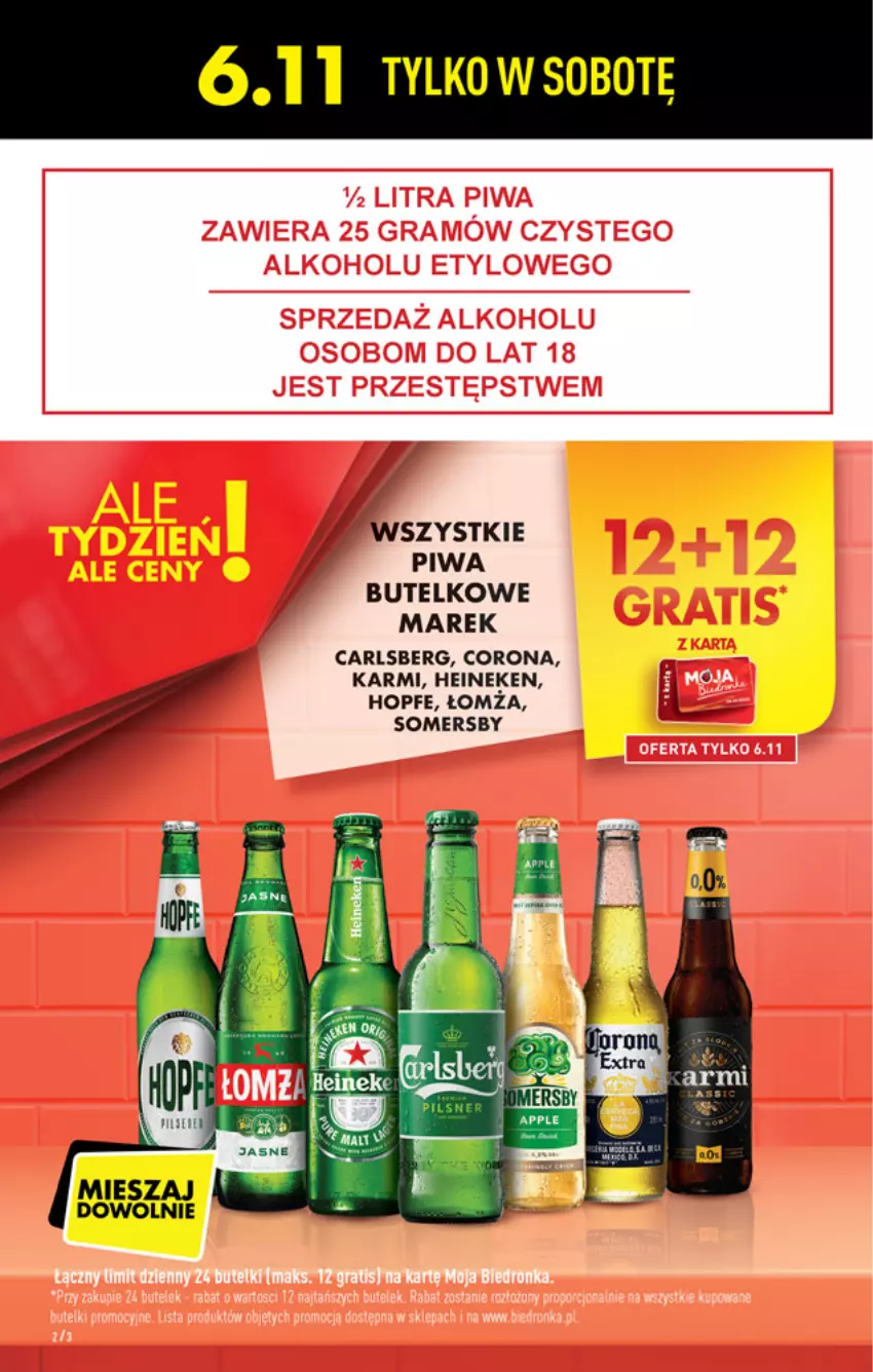 Gazetka promocyjna Biedronka - W tym tygodniu - ważna 04.11 do 10.11.2021 - strona 2 - produkty: Carlsberg, Heineken, Hopfe, Karmi, Piwa, Somersby