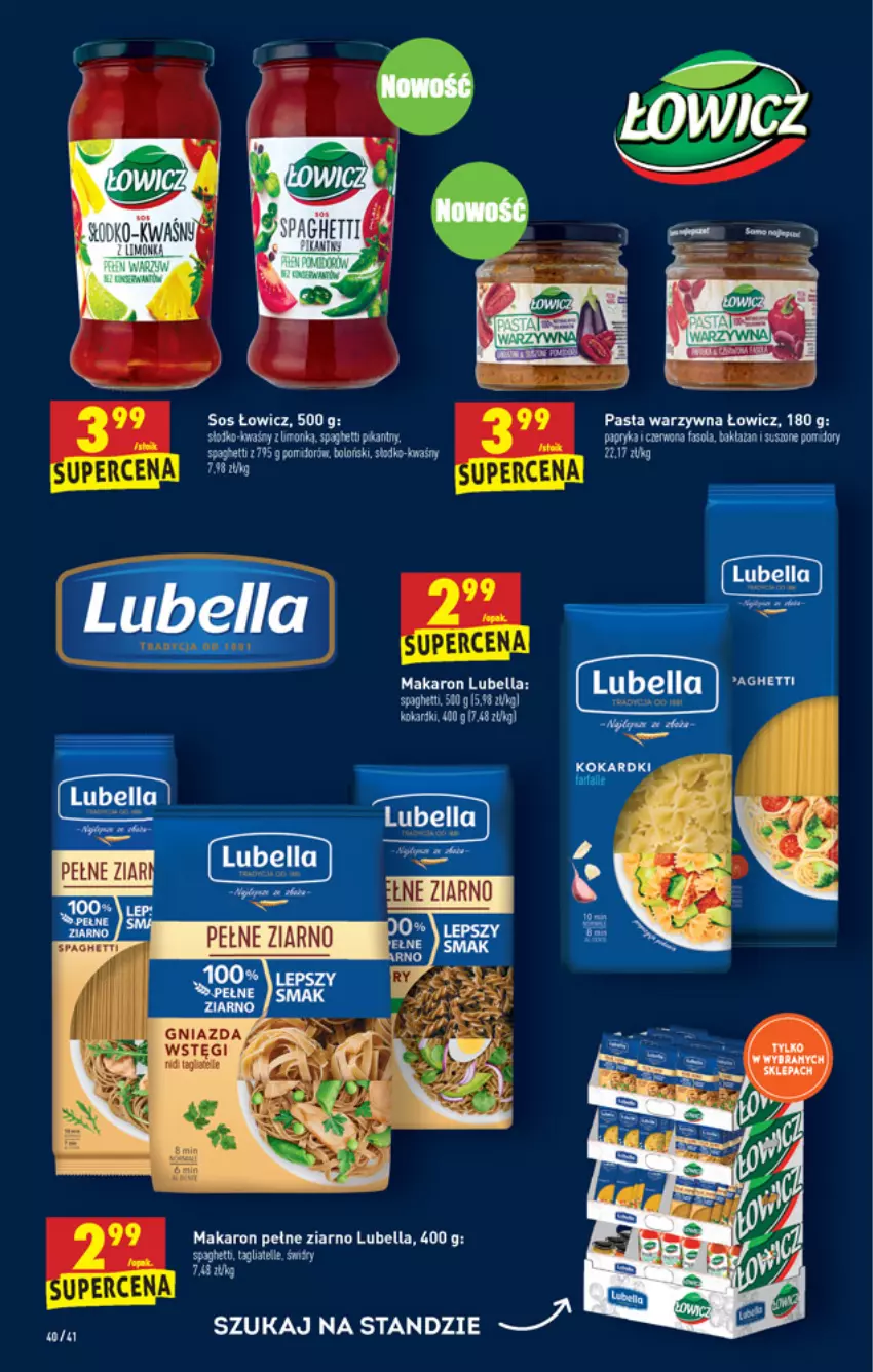 Gazetka promocyjna Biedronka - W tym tygodniu - ważna 04.11 do 10.11.2021 - strona 40 - produkty: Bell, Bella, Fa, Lubella, Makaron, Papryka, Pasta warzywna, Sos, Spaghetti