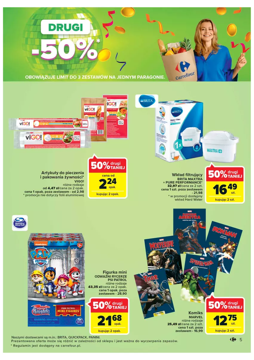 Gazetka promocyjna Carrefour - Gazetka Market Zyskoteka - ważna 18.10 do 22.10.2022 - strona 5 - produkty: Brit, Brita, Brita Maxtra, Piec, Psi Patrol, Pur, Wkład filtrujący