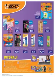 Gazetka promocyjna Carrefour - Gazetka Szkoła modna różnorodna - Gazetka - ważna od 04.09 do 04.09.2021 - strona 11 - produkty: Noż, BIC, Nożyczki, Długopis, Flamastry, Klej