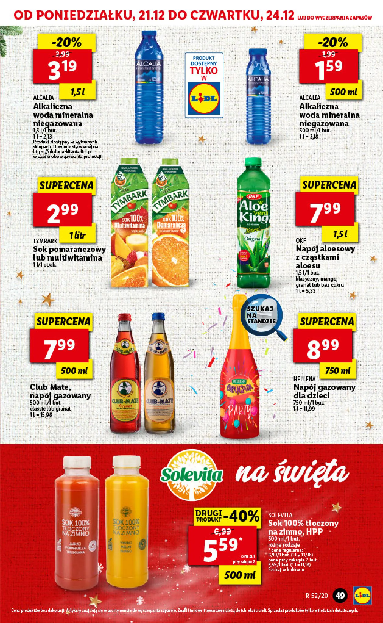 Gazetka promocyjna Lidl - wigilia - ważna 21.12 do 24.12.2020 - strona 49