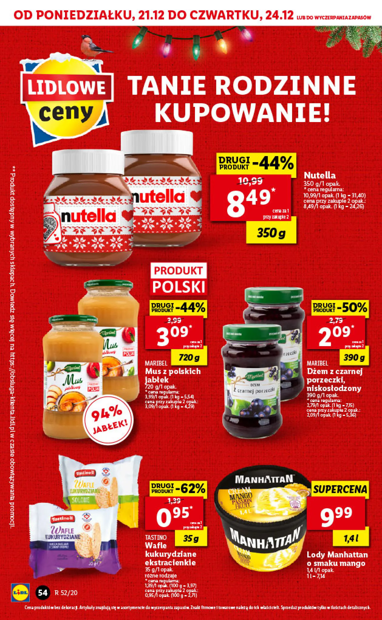 Gazetka promocyjna Lidl - wigilia - ważna 21.12 do 24.12.2020 - strona 54