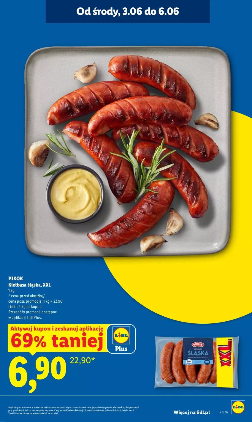 Gazetka promocyjna Lidl - Gazetka ważna od 1.06 do 3.06 - ważna 01.06 do 03.06.2026 - strona 19 - produkty: Kiełbasa, Kiełbasa śląska, PIKOK
