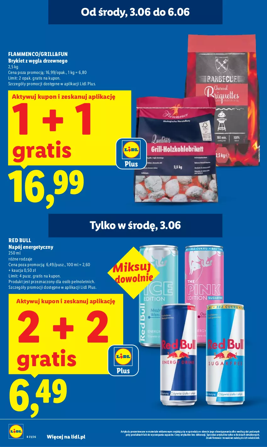 Gazetka promocyjna Lidl - Gazetka ważna od 1.06 do 3.06 - ważna 01.06 do 03.06.2026 - strona 24 - produkty: Gra, Grill, Napój, Napój energetyczny, Red Bull