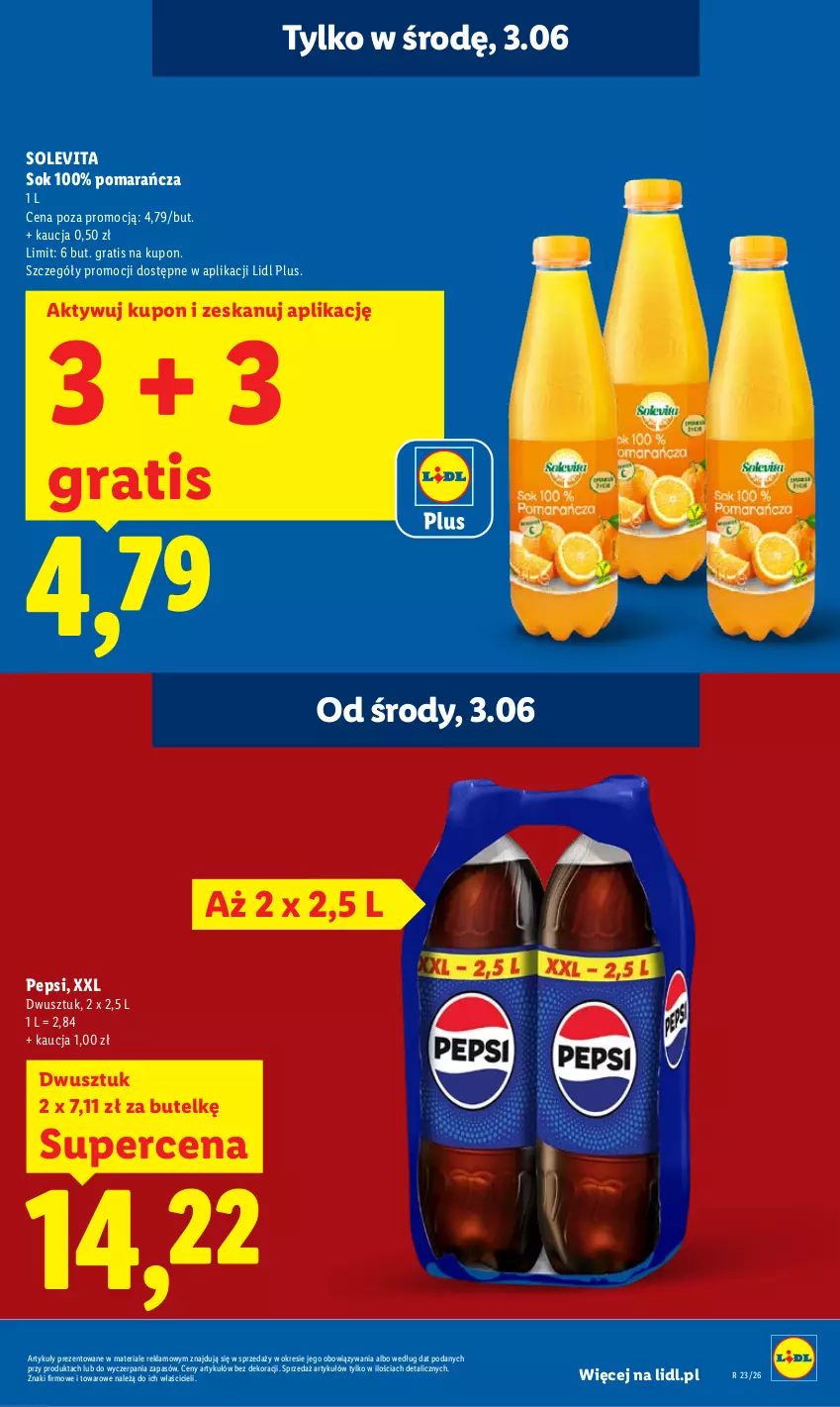 Gazetka promocyjna Lidl - Gazetka ważna od 1.06 do 3.06 - ważna 01.06 do 03.06.2026 - strona 25 - produkty: Gra, Pepsi, Sok