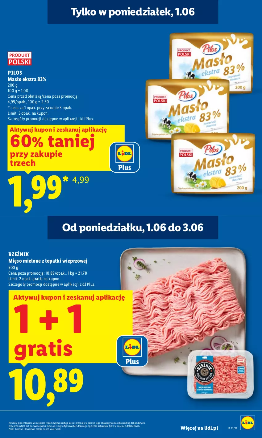 Gazetka promocyjna Lidl - Gazetka ważna od 1.06 do 3.06 - ważna 01.06 do 03.06.2026 - strona 3 - produkty: Gra, Masło, Mięso, Mięso mielone, Mięso mielone z łopatki wieprzowej, Pilos