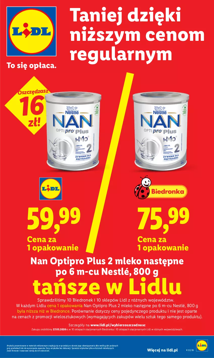 Gazetka promocyjna Lidl - Gazetka ważna od 1.06 do 3.06 - ważna 01.06 do 03.06.2026 - strona 31 - produkty: Mleko, NAN Optipro, Nestlé, O nas, Por