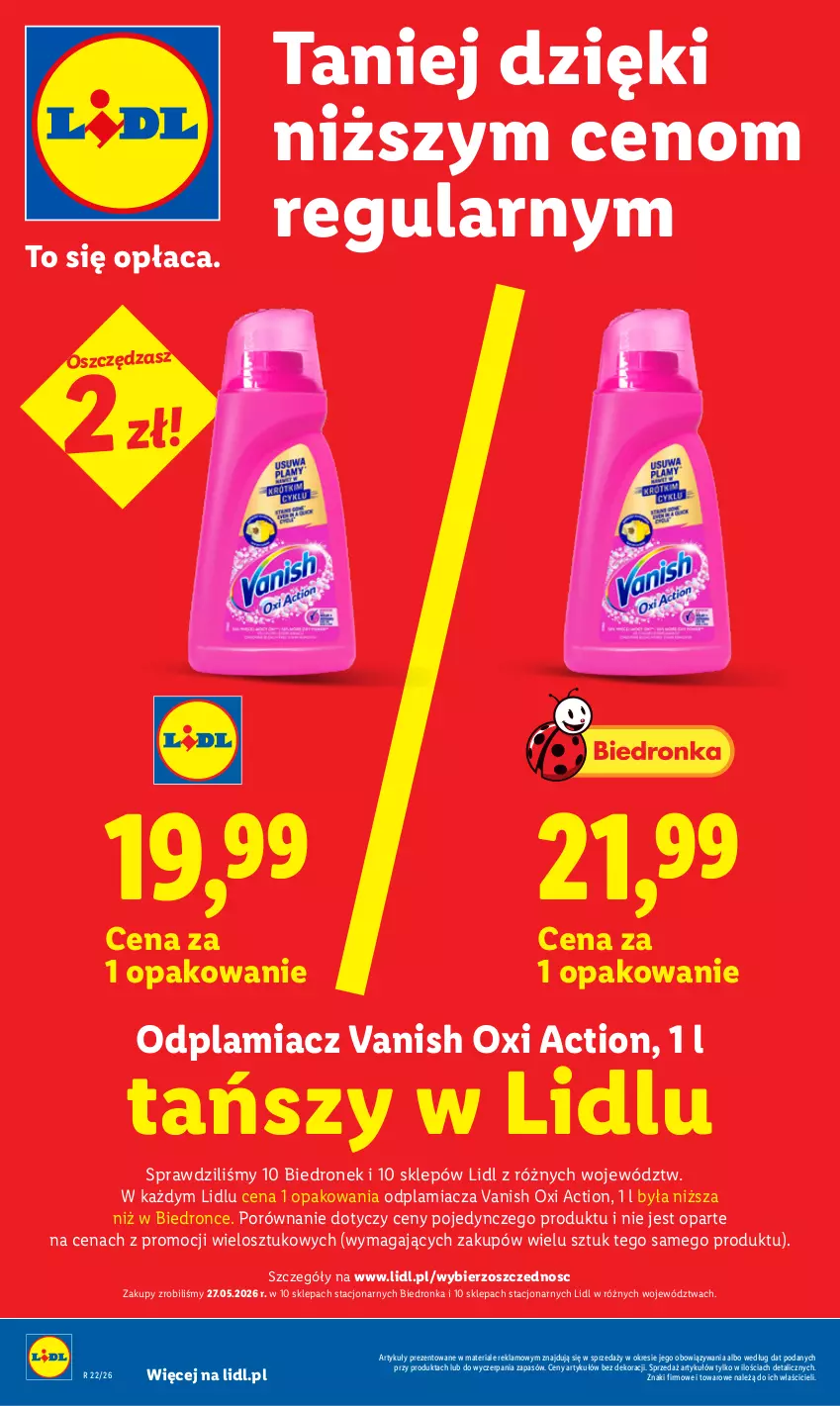 Gazetka promocyjna Lidl - Gazetka ważna od 1.06 do 3.06 - ważna 01.06 do 03.06.2026 - strona 36 - produkty: Odplamiacz, Por, Vanish