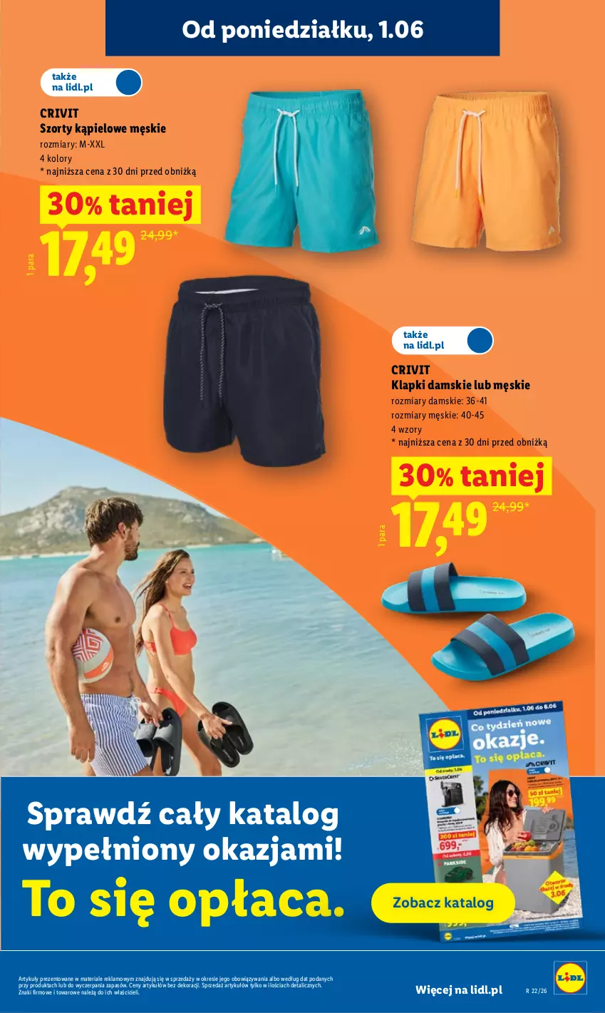 Gazetka promocyjna Lidl - Gazetka ważna od 1.06 do 3.06 - ważna 01.06 do 03.06.2026 - strona 41 - produkty: Klapki, Szorty